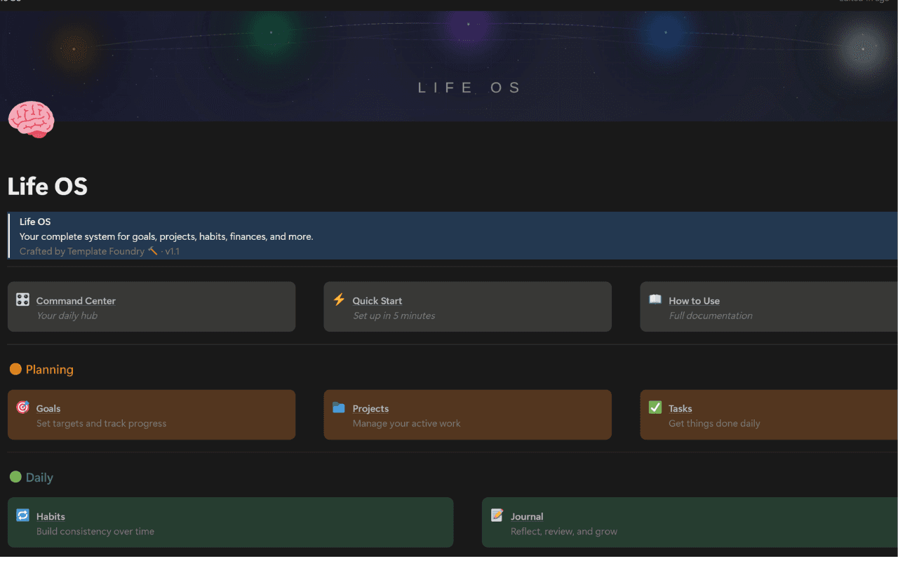 Life OS screenshot 1